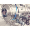 Continuous vacuum belt dryer for industry with heating system